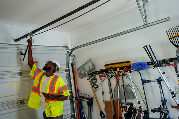 Professional Garage Door Panel Replacement technician working in Fruitport, MI